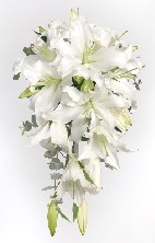 Oriental lily shower bouquet
