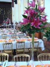 Lily vases with candelabra