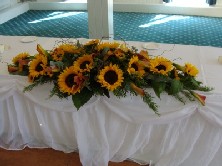 Sunflower top table arrangement